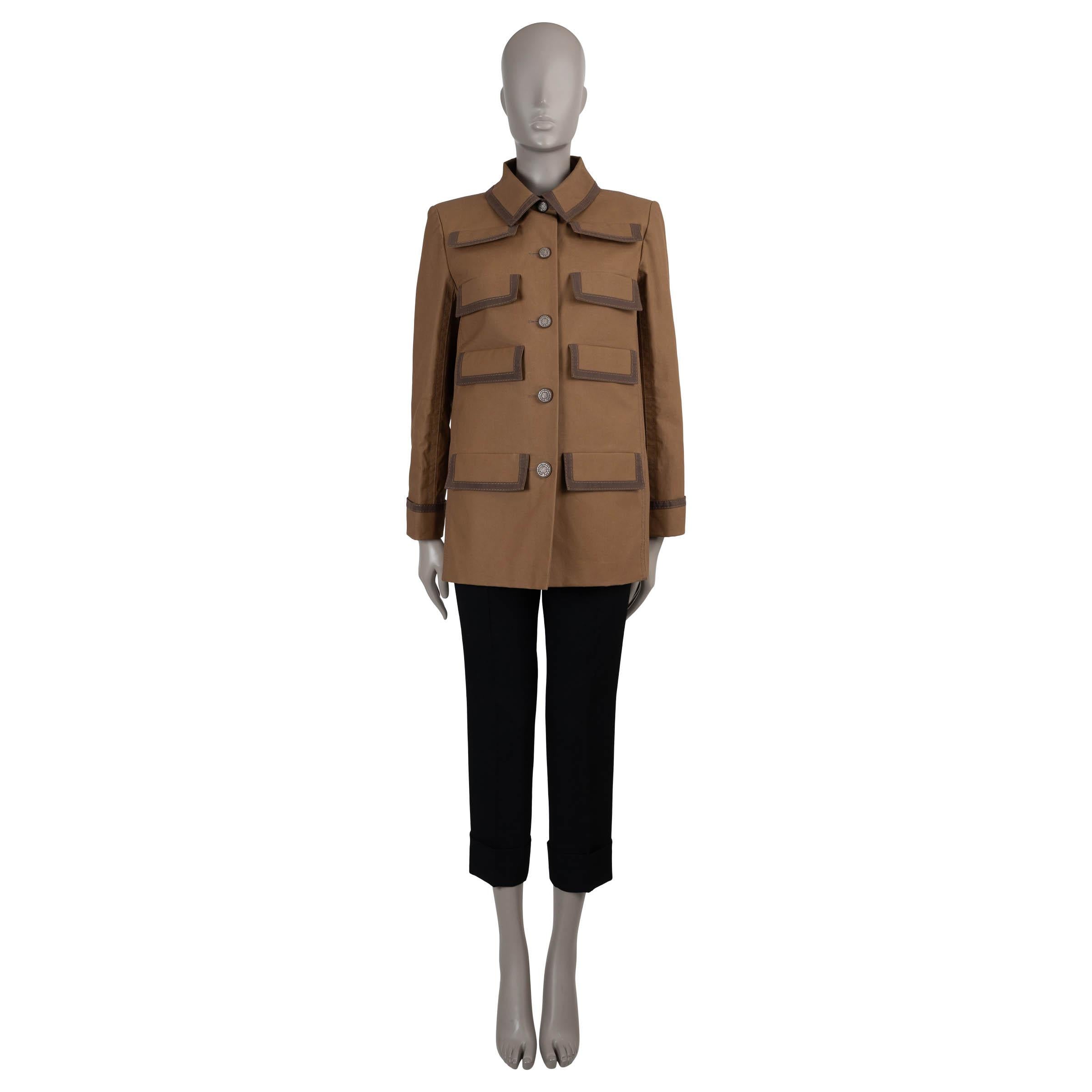 Chanel bronzo marrone in cotone 20C MULTIPOCKET Giacca 42 L. In condizioni Nuovo in vendita a Zürich, CH