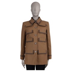 CHANEL bronze brown cotton 20C MULTIPOCKET Jacket 42 L