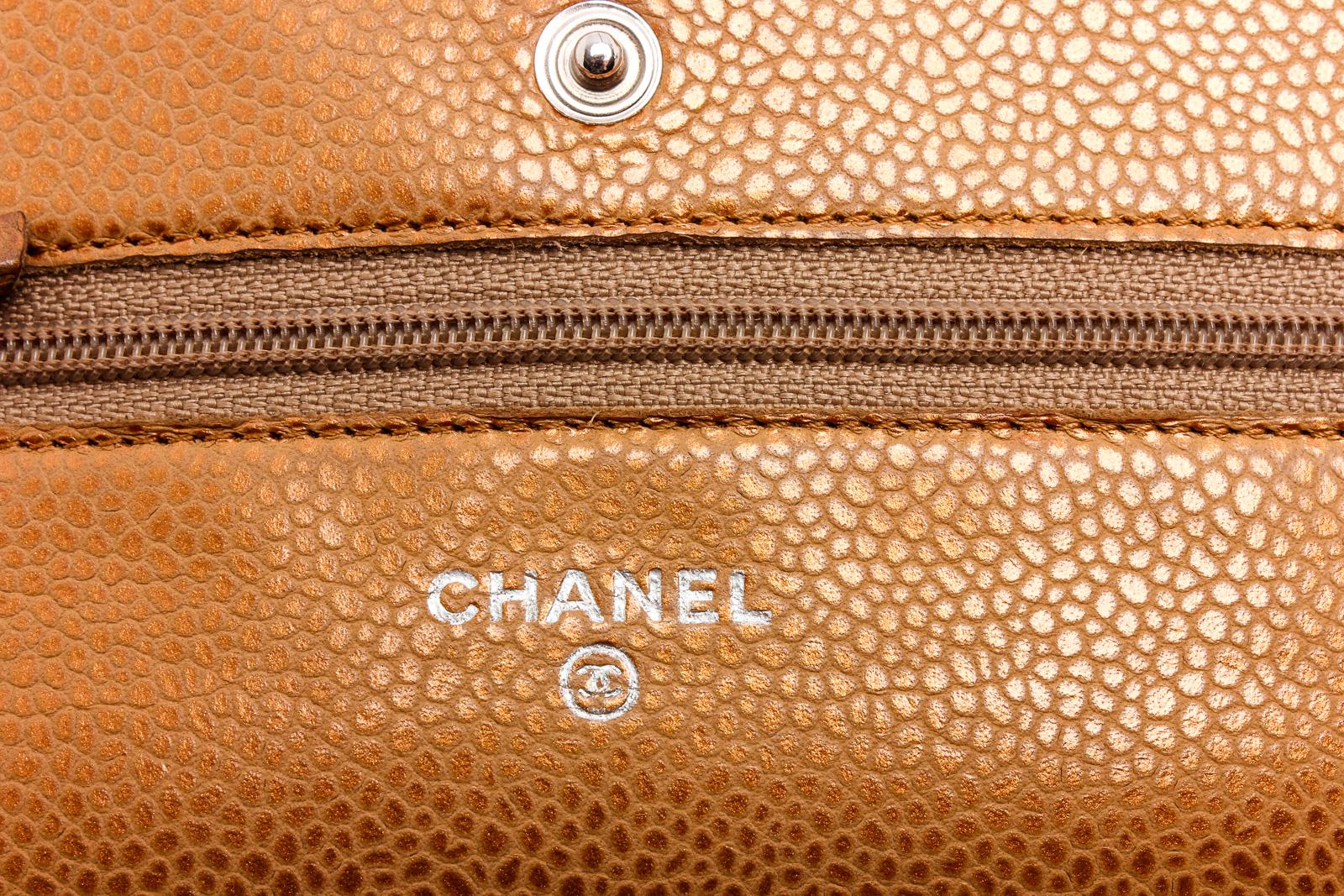 Chanel Bronze Caviar Leather Classic WOC Wallet On Chain Bag 1