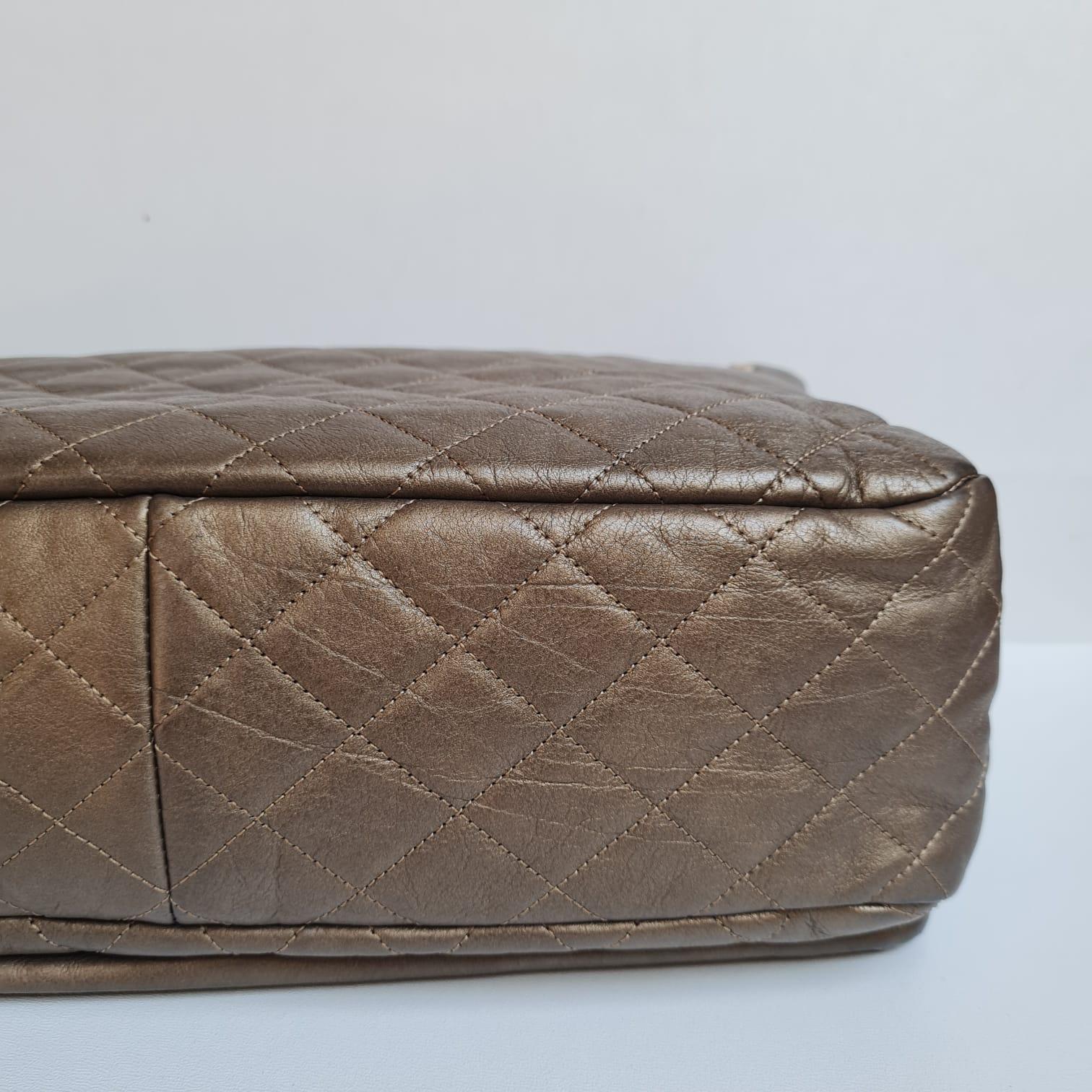 Women's Chanel Bronze CC Quilted Istanbul Jumbo Flap Bag