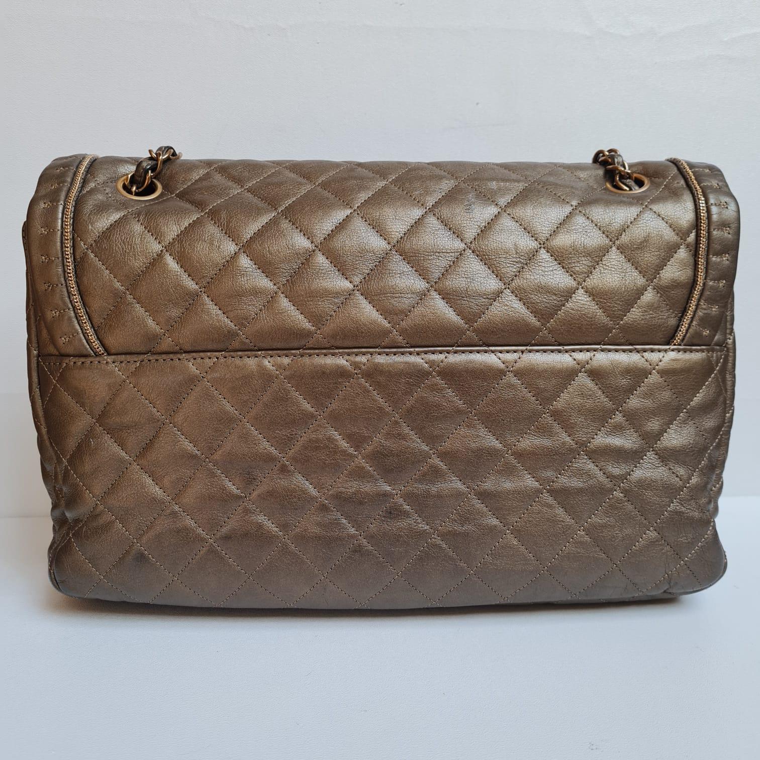 Chanel Bronze CC Quilted Istanbul Jumbo Flap Bag 1