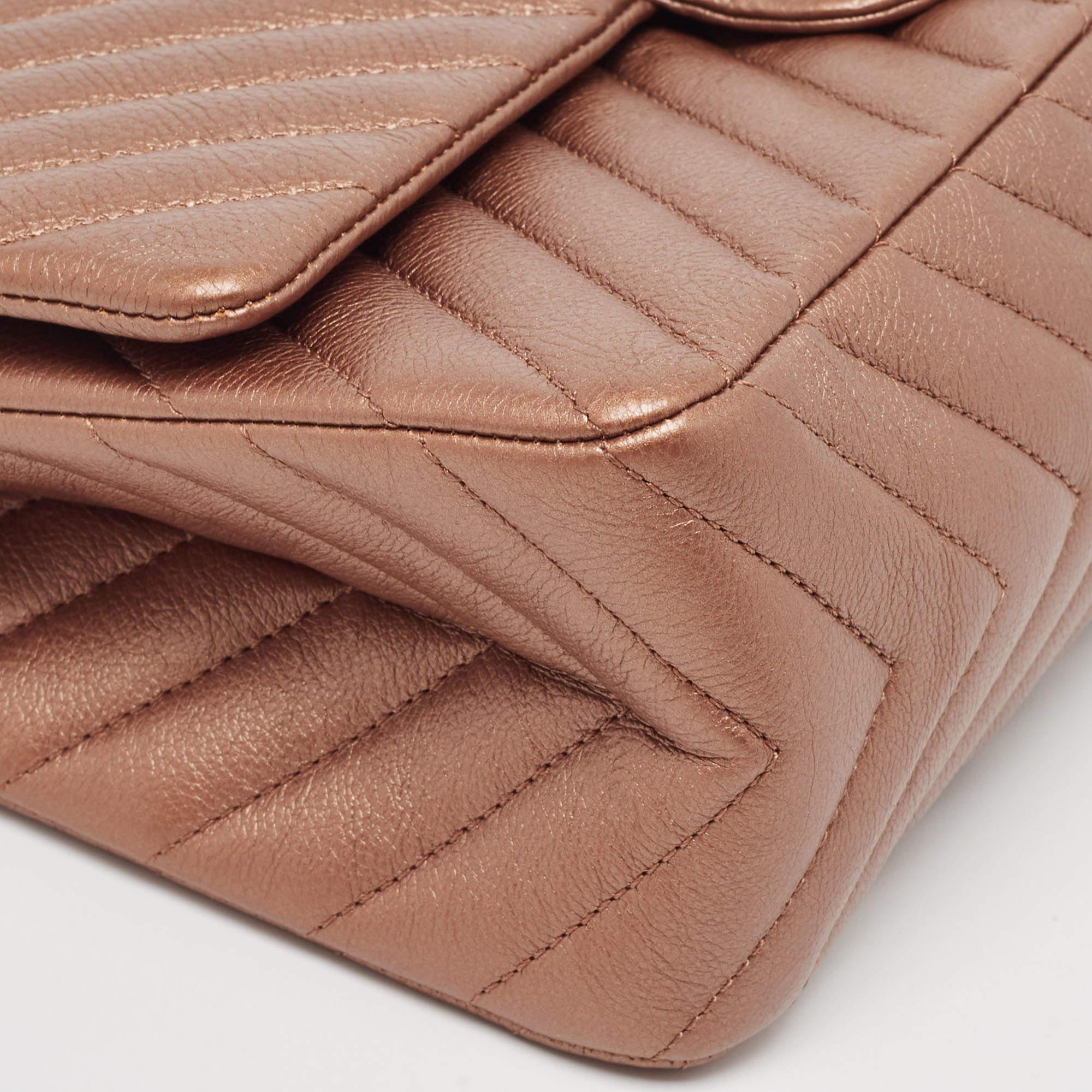 Chanel Bronze Chevron Leather 226 Reissue 2.55 Flap Bag 1