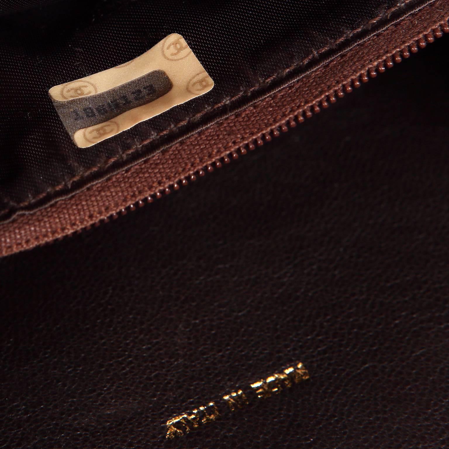 Chanel Bronze Chevron Leather Shoulder Bag 5
