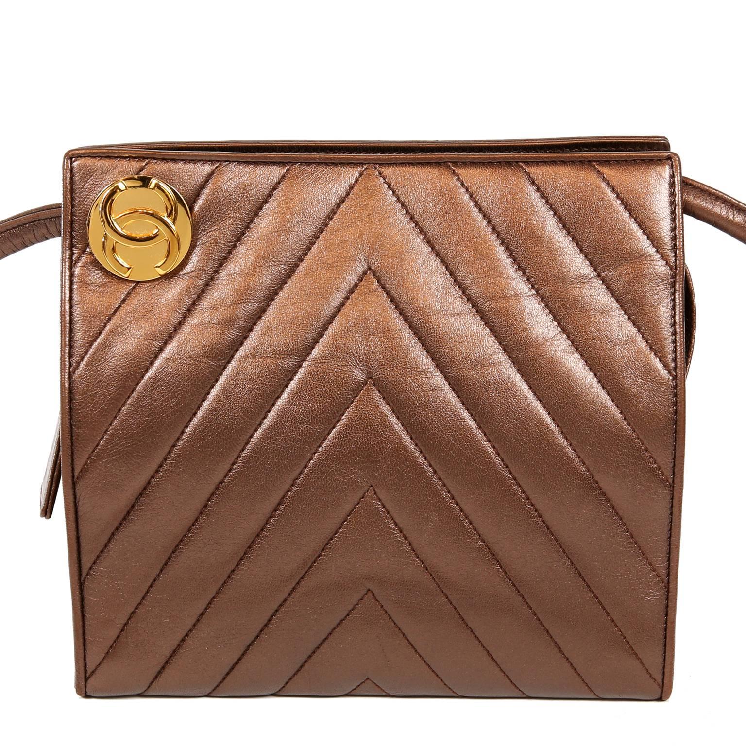 bronze shoulder bag