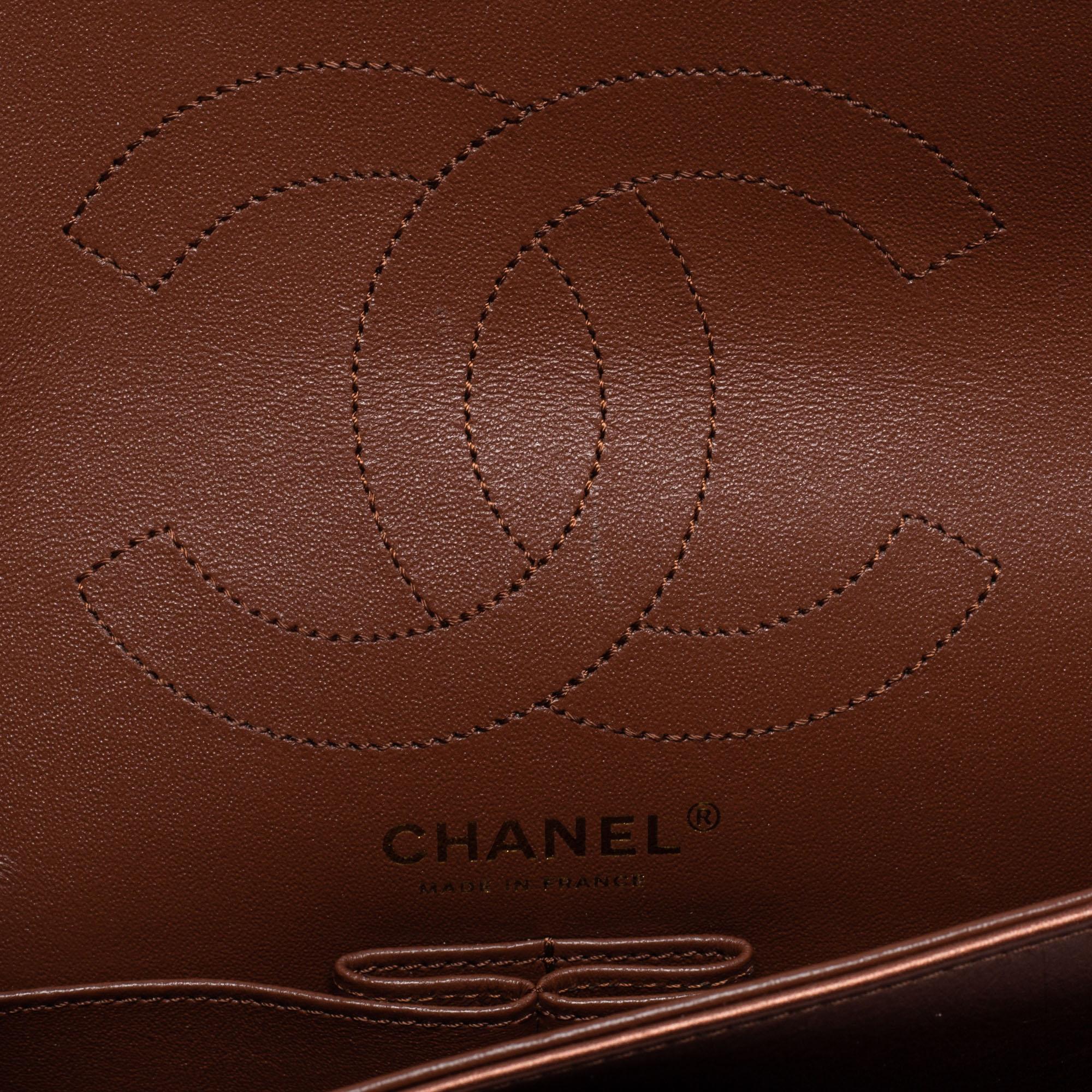 Chanel Bronze Chevron Quilted Leather Reissue 2.55 Classic 225 Flap Bag 2