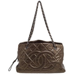 Chanel Bronze Leather CC Timeless Soft Shopper Tote