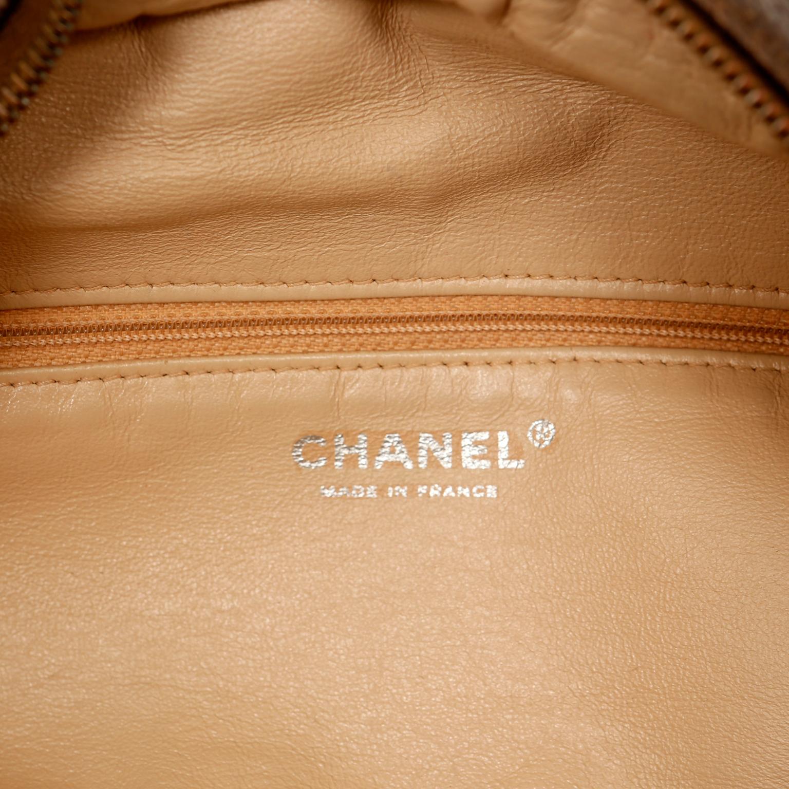 Chanel Bronze Leather Luxe Ligne Bowler Bag 1