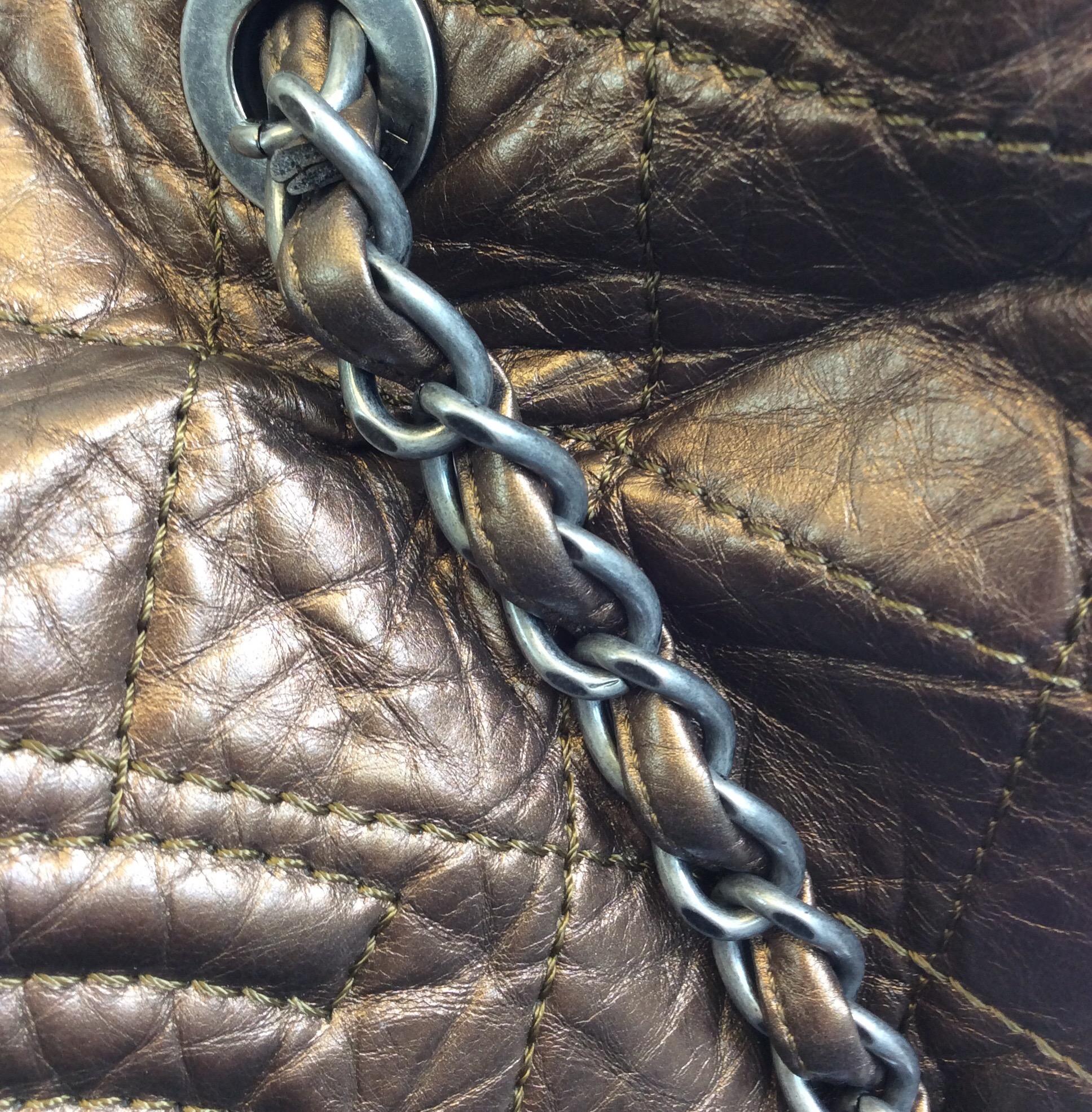 Chanel Bronze Leather Tote  5