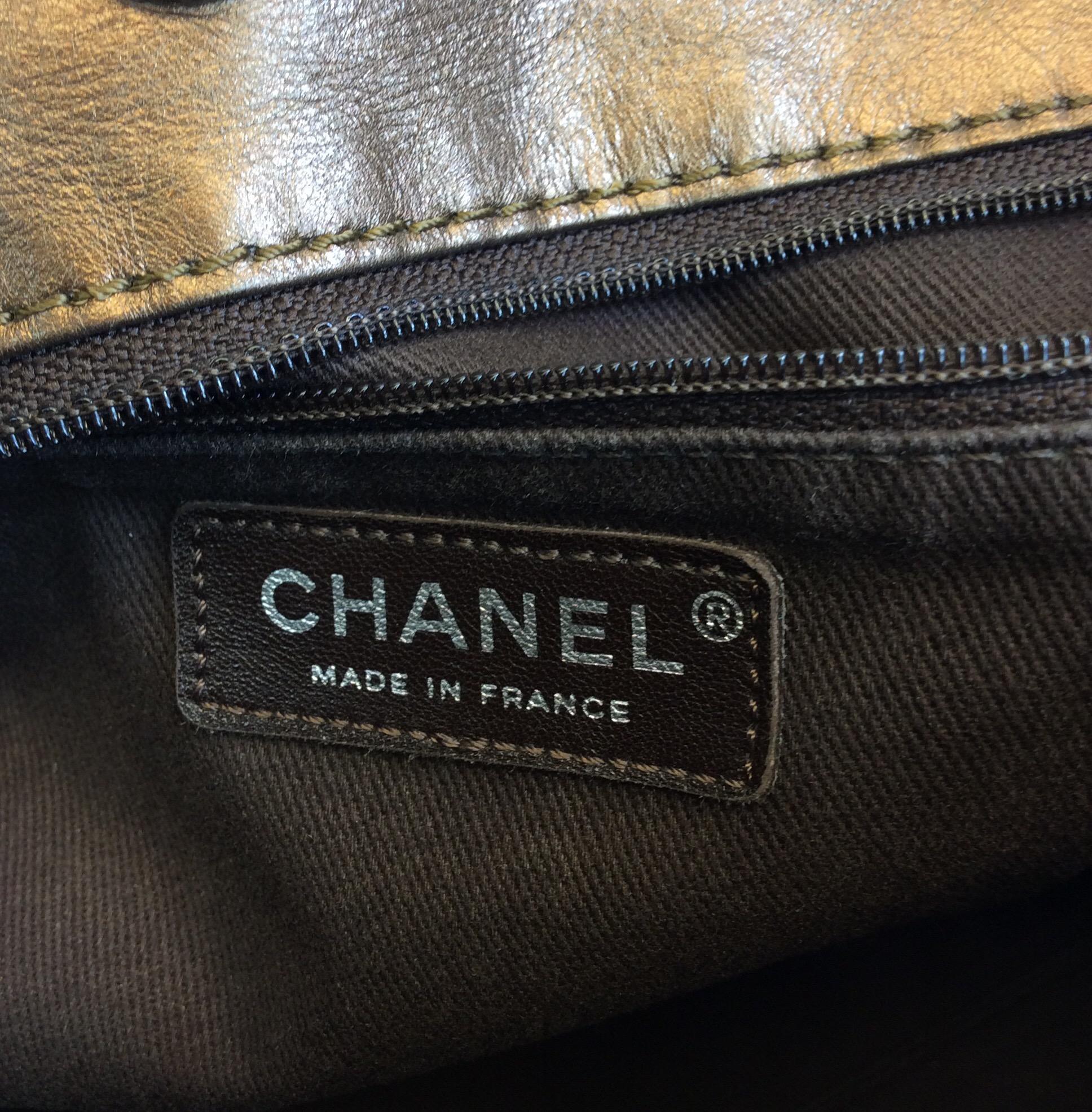 Chanel Bronze Leather Tote  3