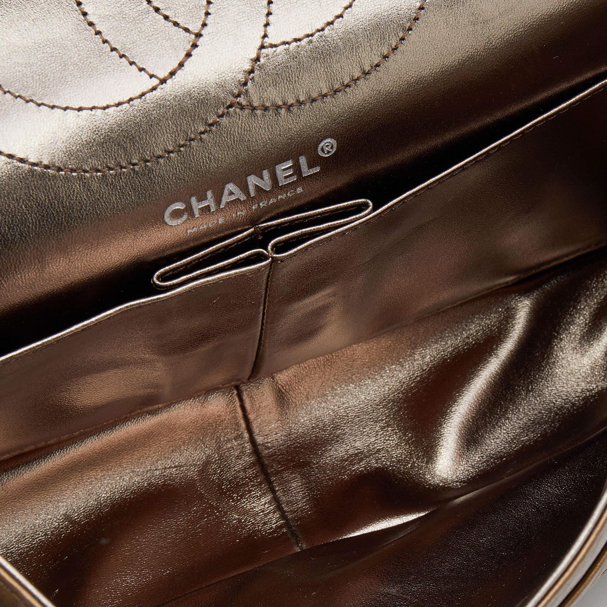 Chanel Bronze Quilted Caviar Leather Reissue 226 Flap Bag 6