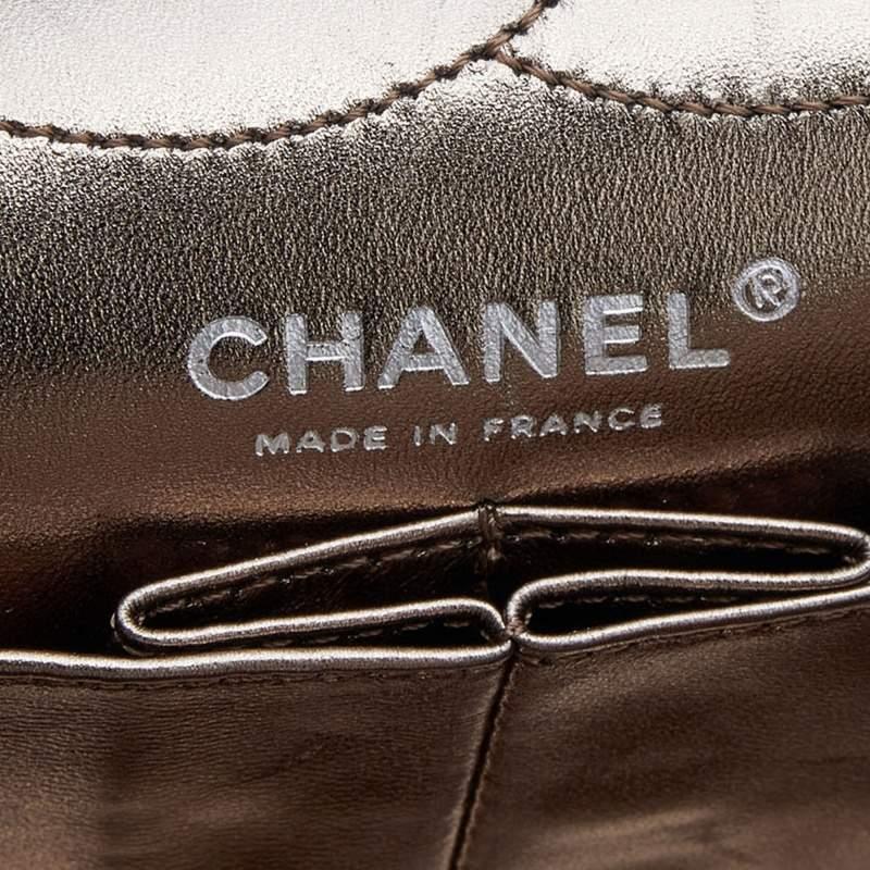 Chanel Bronze Quilted Caviar Leather Reissue 226 Flap Bag 4