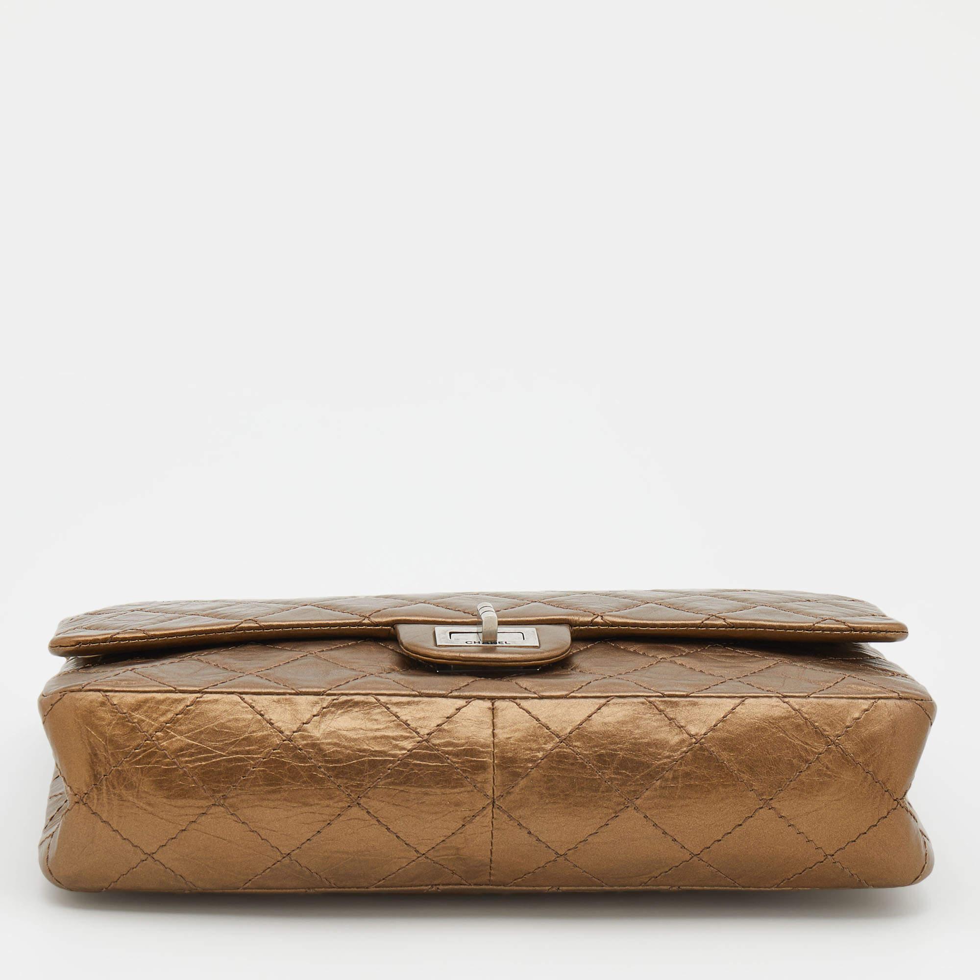 Chanel Bronze Quilted Caviar Leather Reissue 226 Flap Bag 5