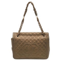 Chanel Bronze Quilted Leather Istanbul Accordion Flap Bag