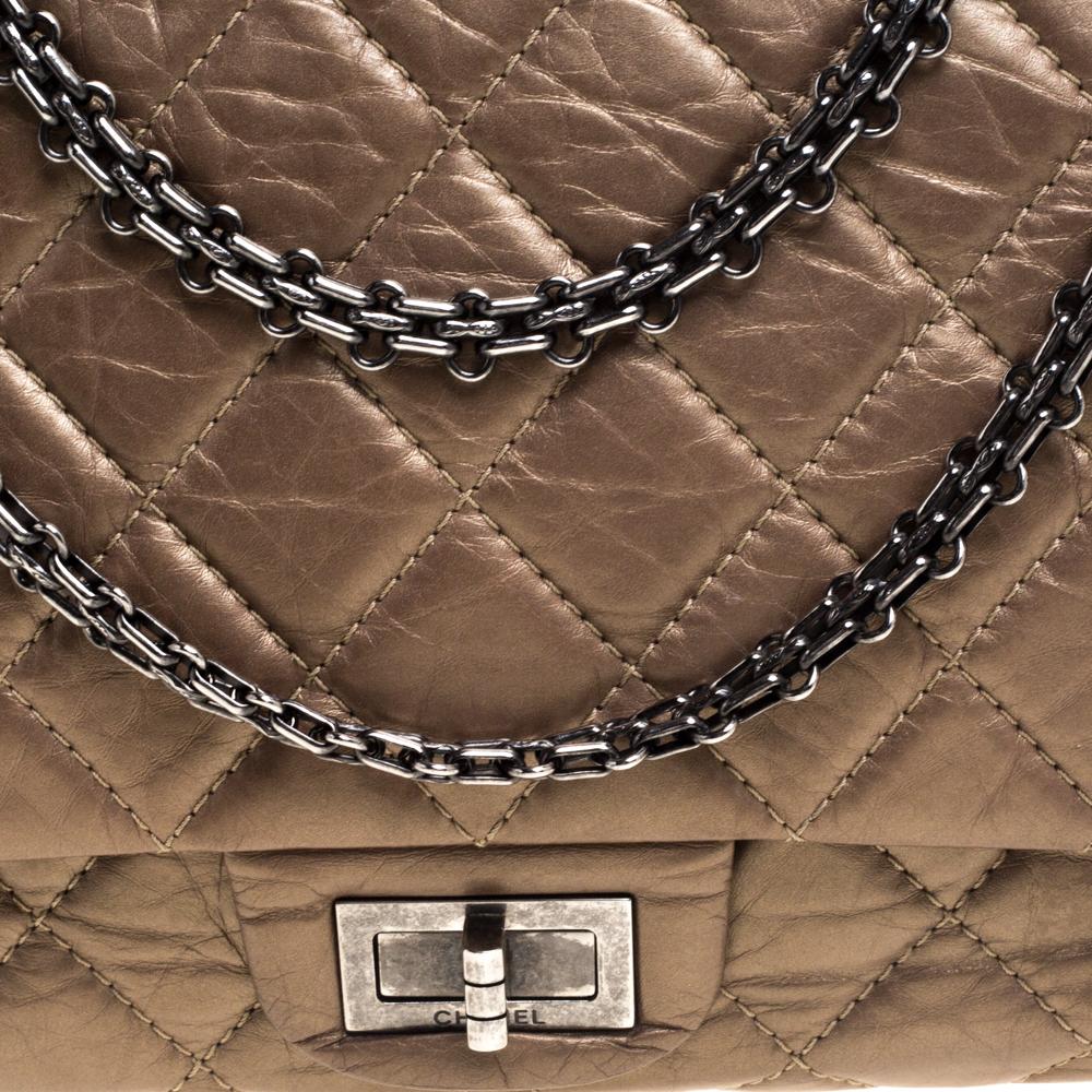 Chanel Bronze Quilted Leather Reissue 2.55 Classic 227 Flap Bag 3