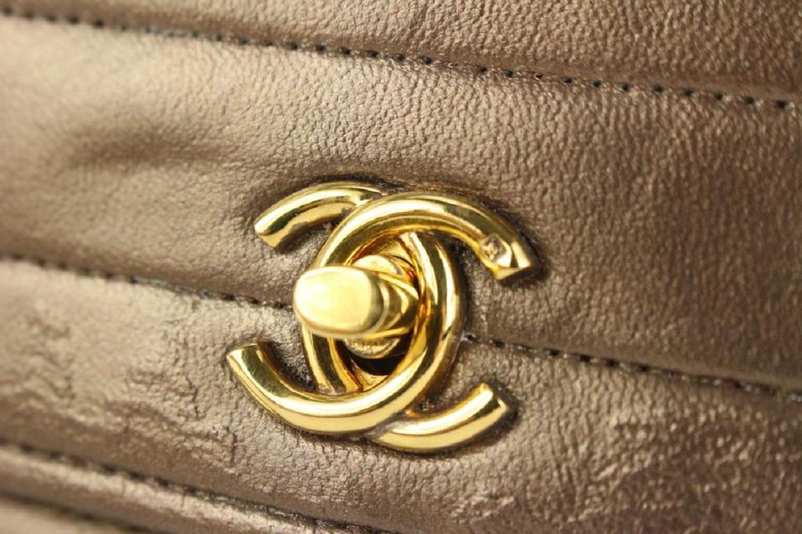 Women's Chanel Bronze Quilted Moon Flap Chain Bag70cas423