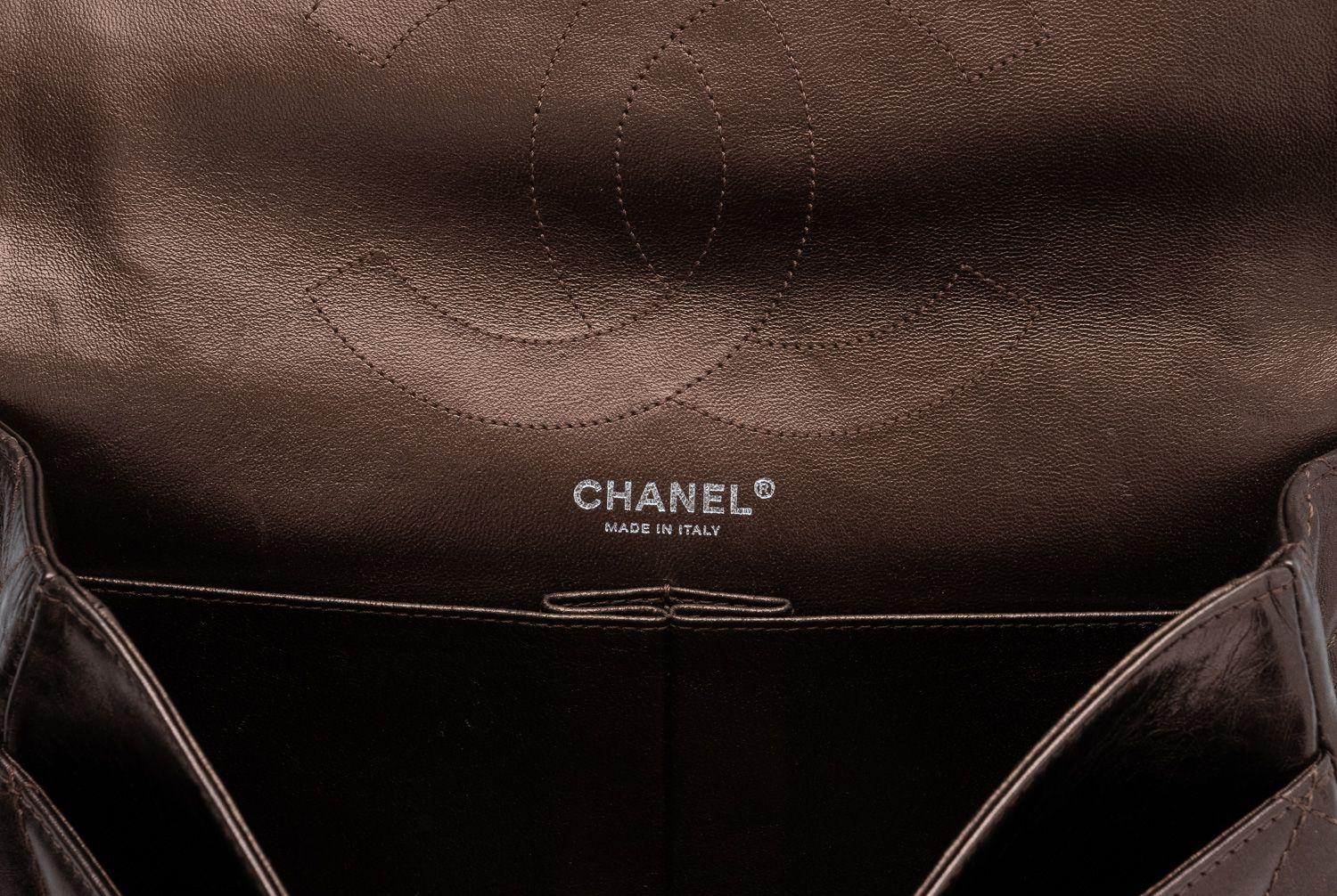Chanel Bronze Reissue - Sac à double rabat Jumbo en vente 1