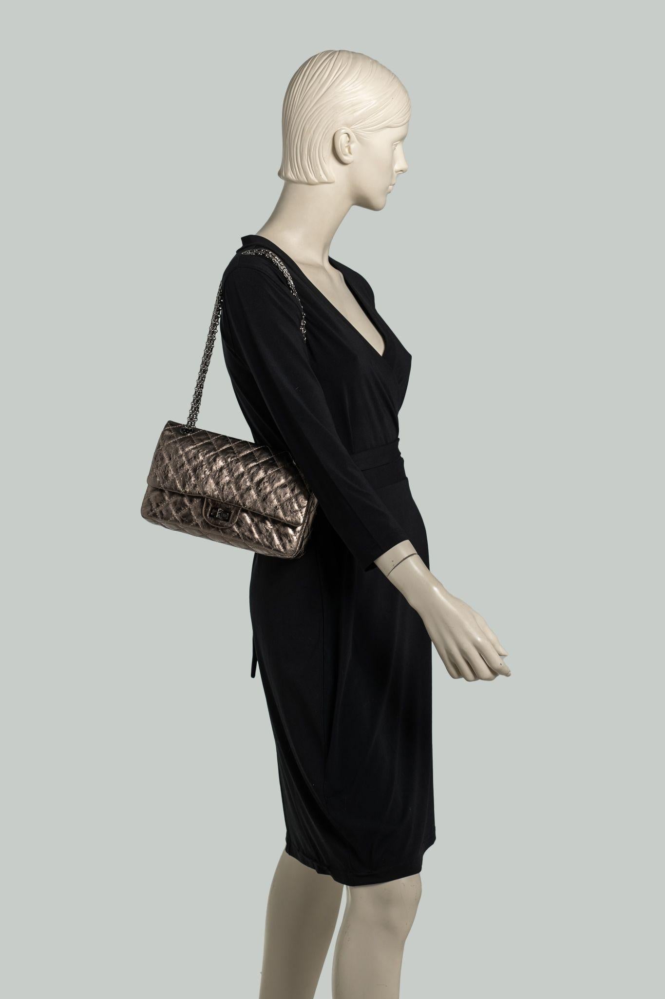 Chanel Bronze Reissue Medium Flap Bag For Sale 15