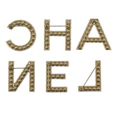 CHANEL Brooch  "C H A N E L"