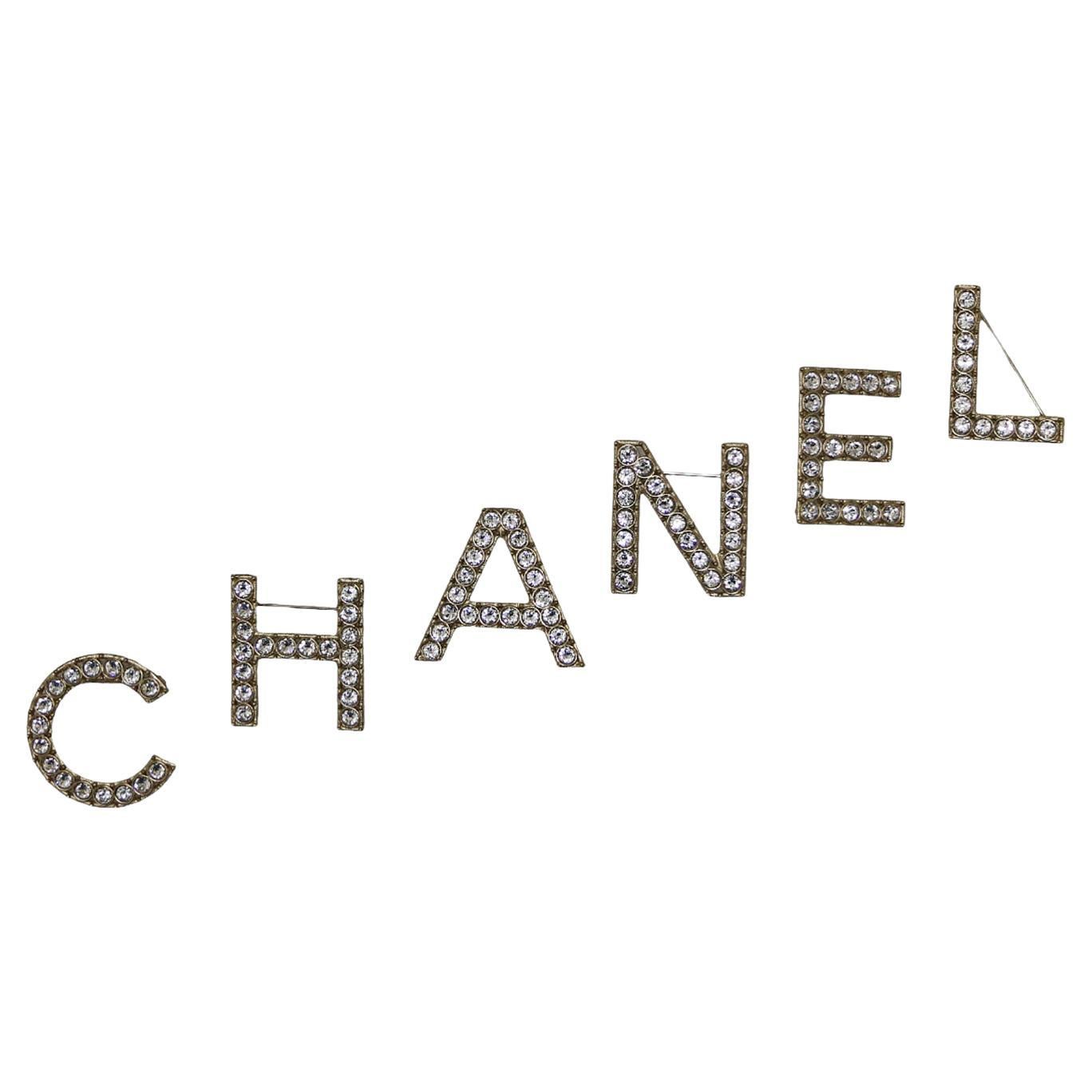 CHANEL Brooch  "C H A N E L" For Sale
