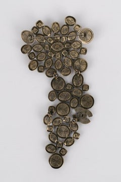 Chanel Brooch in Dark Silver Metal and Resin, 2010
