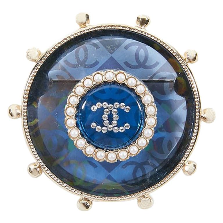 Chanel Brooch Nautical La Pausa 2019 Cruise Collection CC Blue at 1stDibs