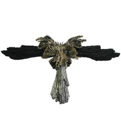 CHANEL Brooch 'Paris Byzance' Collection in Gilt, Black and Silver Metal