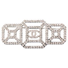 Used CHANEL Brooch Swarovski Crystals