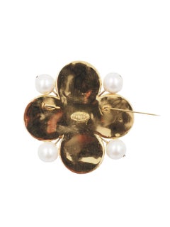 Chanel Brooch With Red/Green Gripoix Pearl Maltese Cross Season 25