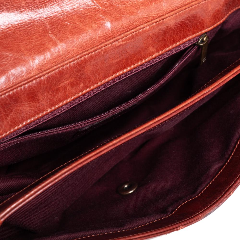 Chanel Brown Aged Leather Large Perfect Edge Flap Bag 9