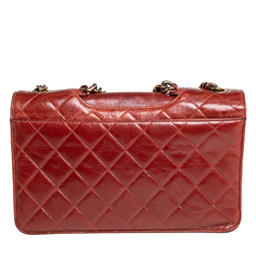 Chanel Brown Aged Leather Large Perfect Edge Flap Bag 1