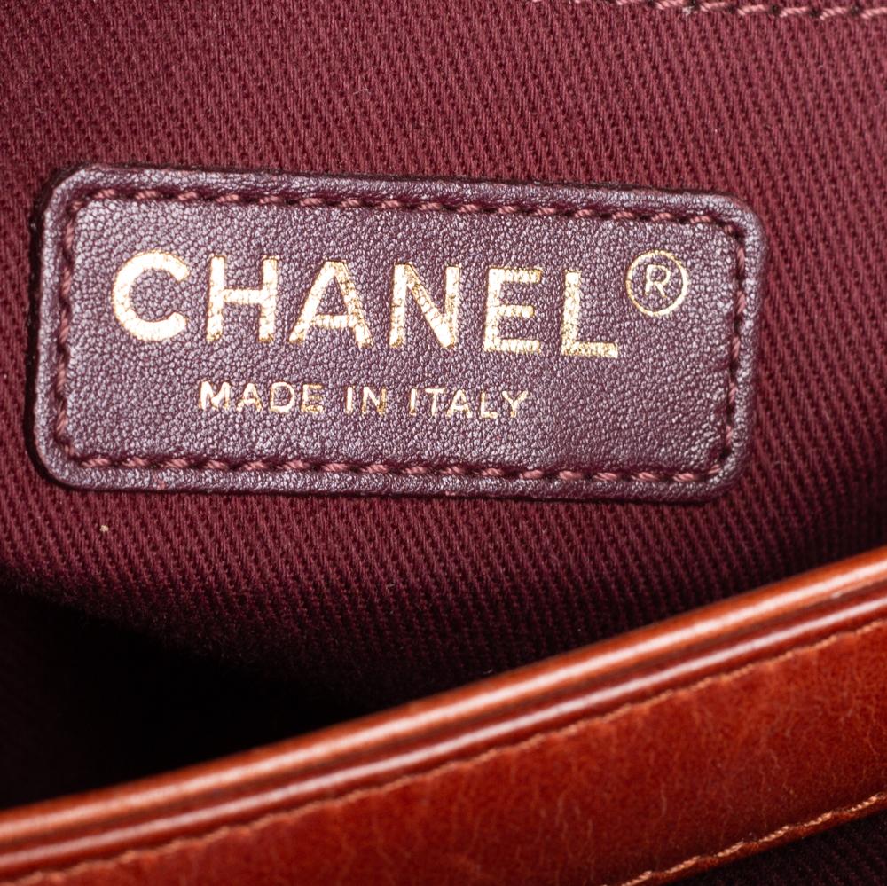 Chanel Brown Aged Leather Large Perfect Edge Flap Bag 3