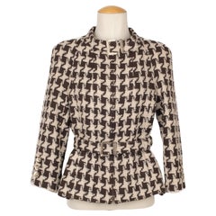 Chanel Brown and Beige Jacket Vintage Chanel Brown and Beige Jacket