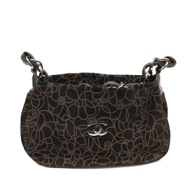 CC SHOULDER BAG 29 IN BLACK AND BROWN SUEDE AND CALFSKIN