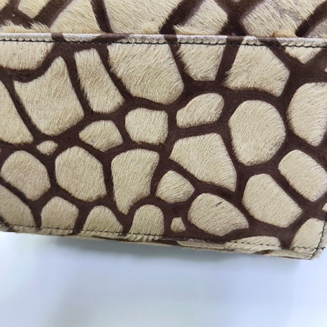 Chanel Brown Beige Giraffe Print Pony Hair Accordion 2.55 Reissue Umhängetasche im Angebot 7