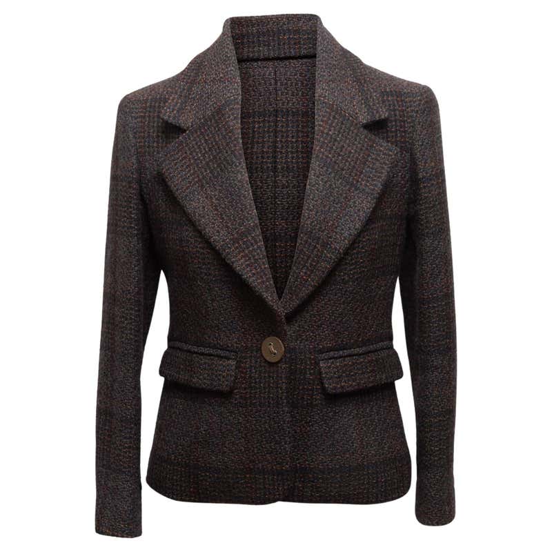 Tan Vintage Chanel Pleated Peplum Jacket at 1stDibs