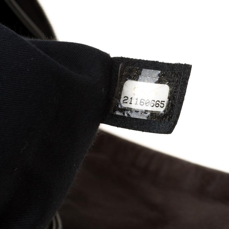 Chanel Brown/Black Leather Medium Girl Shoulder Bag 8