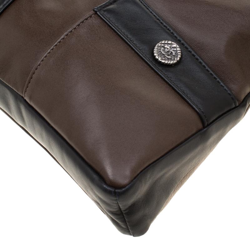 Chanel Brown/Black Leather Medium Girl Shoulder Bag 3