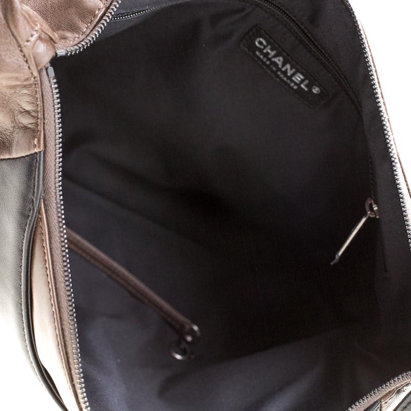 Chanel Brown/Black Leather Medium Girl Shoulder Bag 5