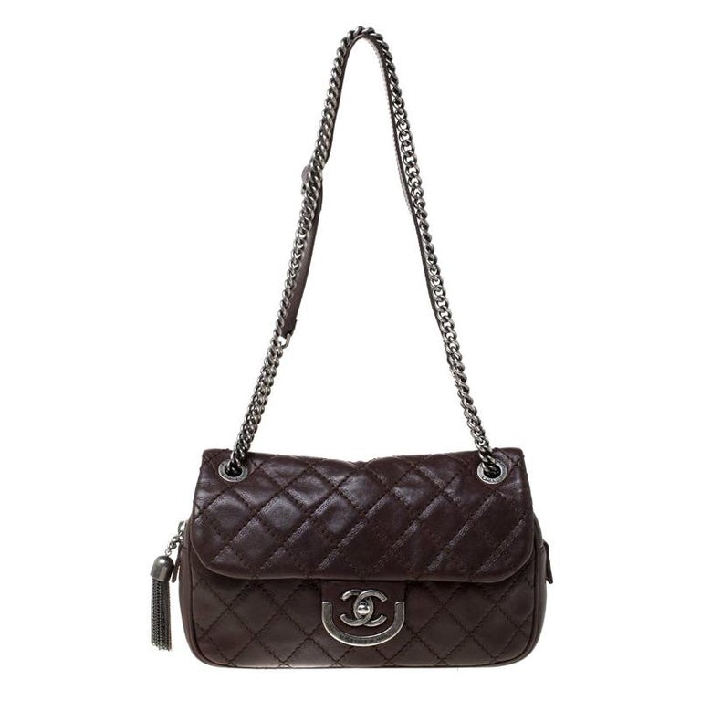 Chanel Brown Cambon 31 Rue Leather Quilted Flap Shoulder Bag For Sale at  1stDibs