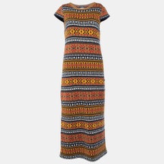 Chanel Brown Cashmere & Alpaca Knit Midi Dress & Scarf Set M