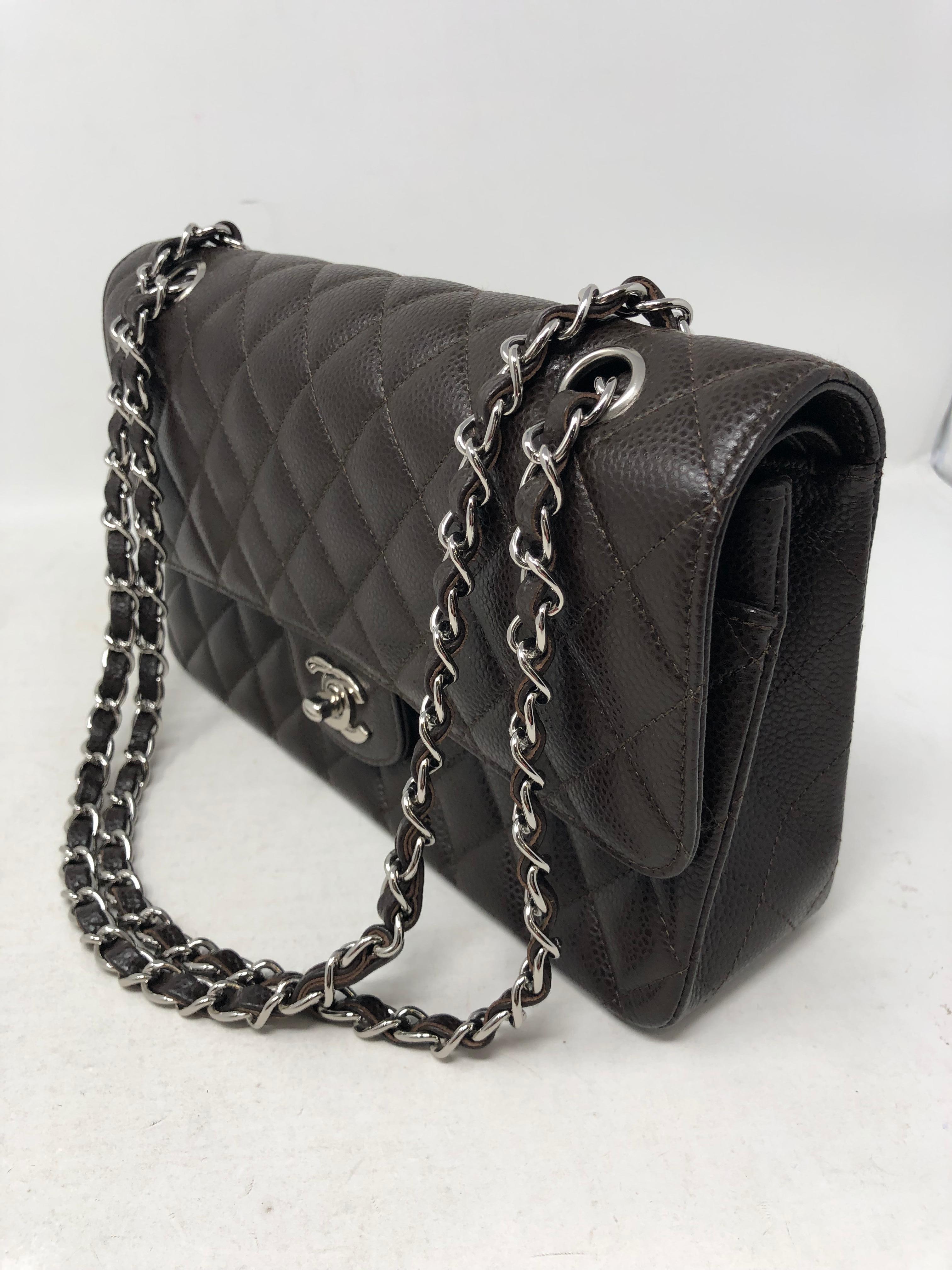 Women's or Men's Chanel Brown Caviar Double Flap Bag