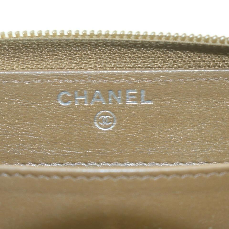 Women's Chanel Brown Caviar Leather CC Logo Long Wallet Continental L-Gusset 861672