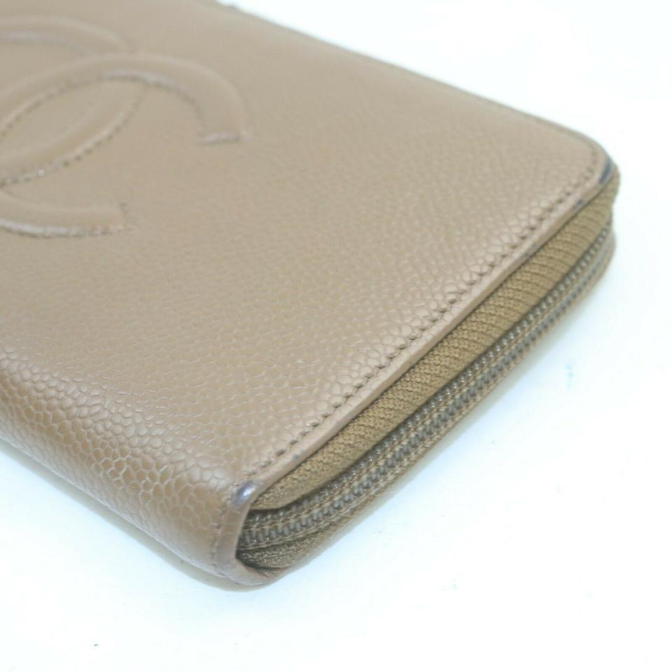 Chanel Brown Caviar Leather CC Logo Long Wallet Continental L-Gusset 861672 5