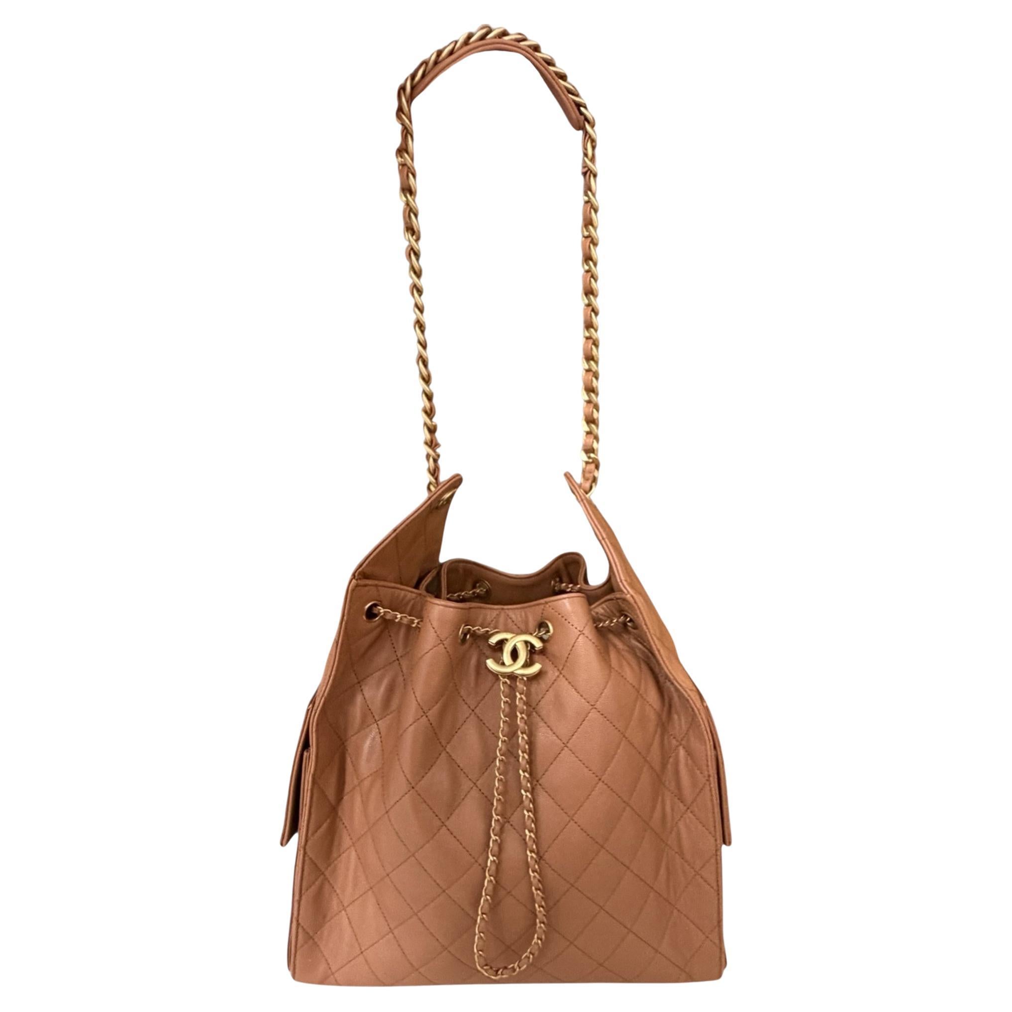 Chanel Brown Caviar Leather Medium 25 Hobo Bag w/ Dustbag, Tag, Box 
Receipt