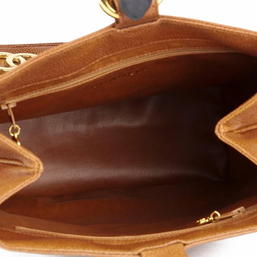 Chanel Brown Caviar Leather Vintage Bucket Bag 4