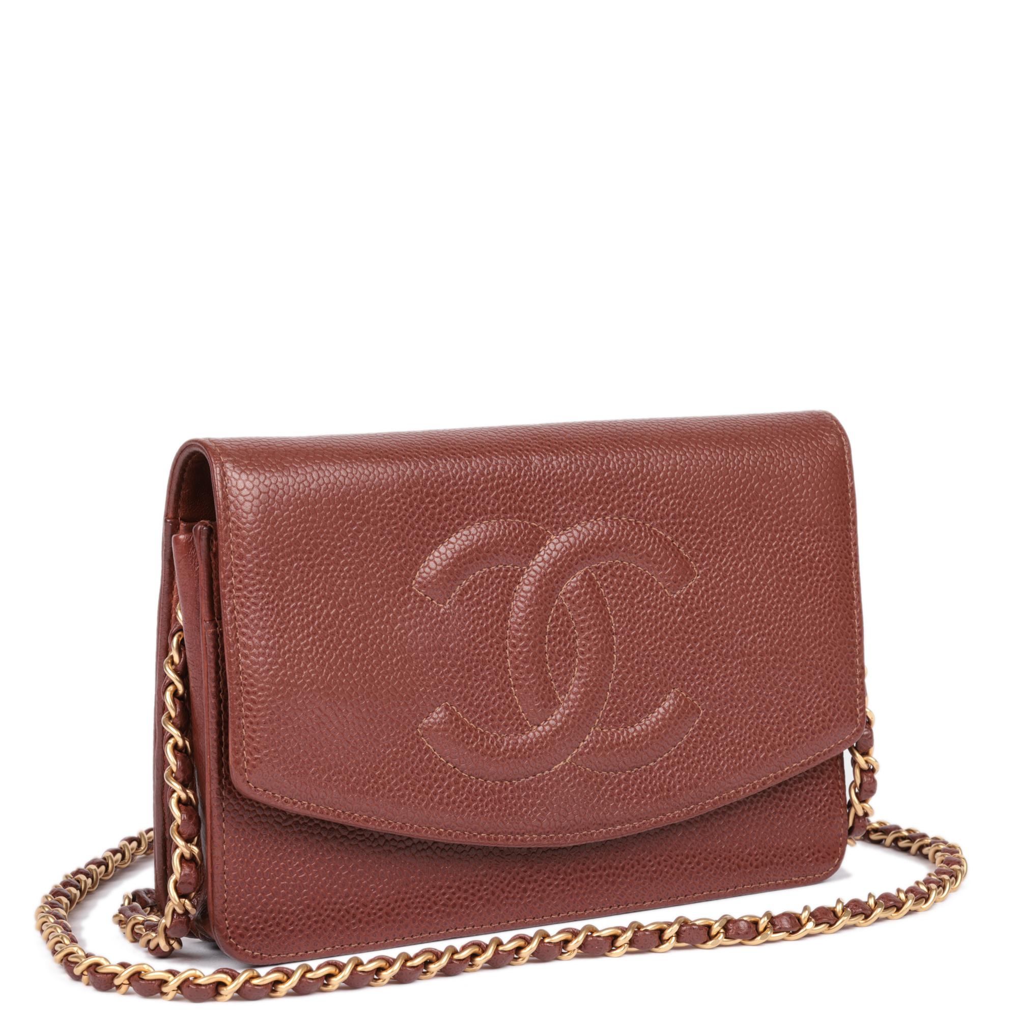 CHANEL
Brown Caviar Leather Vintage Timeless Wallet-on-Chain

Serial Number: 7107746
Age (Circa): 2002
Accompanied By: Chanel Dust Bag, Authenticity Card
Authenticity Details: Authenticity Card, Serial Sticker (Made in France)
Gender: Ladies
Type: