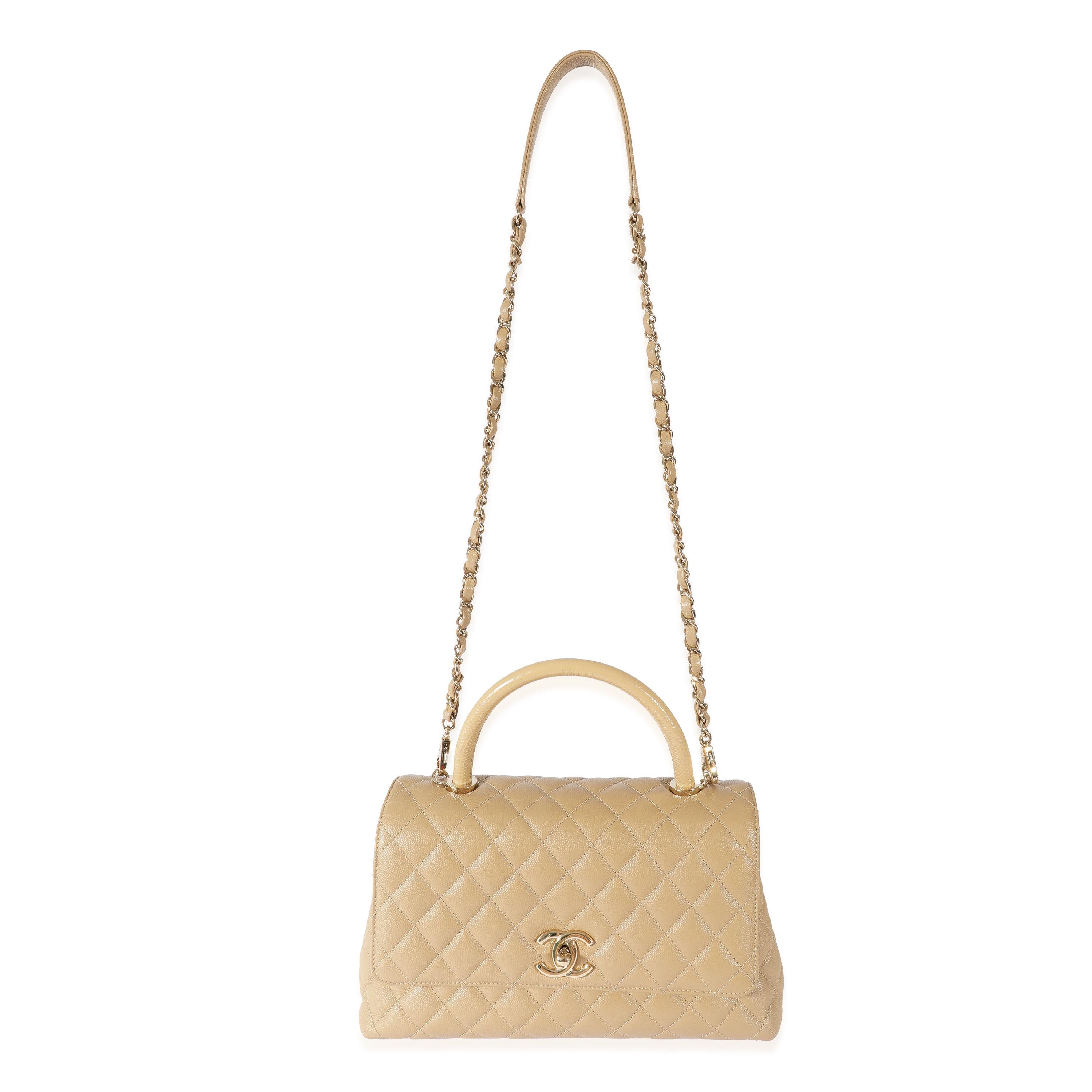 Listing Title: Chanel Brown Caviar Medium Coco Top Handle
 SKU: 128547
 Condition: Pre-owned 
 Handbag Condition: Very Good
 Condition Comments: Very Good Condition. Faint scuffing to corners and exterior leather. Light marks at top handle. Light