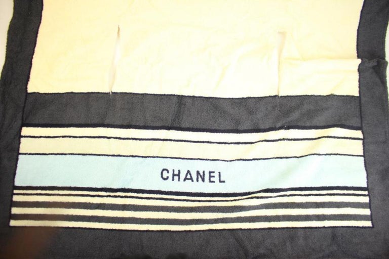 Chanel Brown Cc Beach Towel 66cca2617 For Sale at 1stdibs
