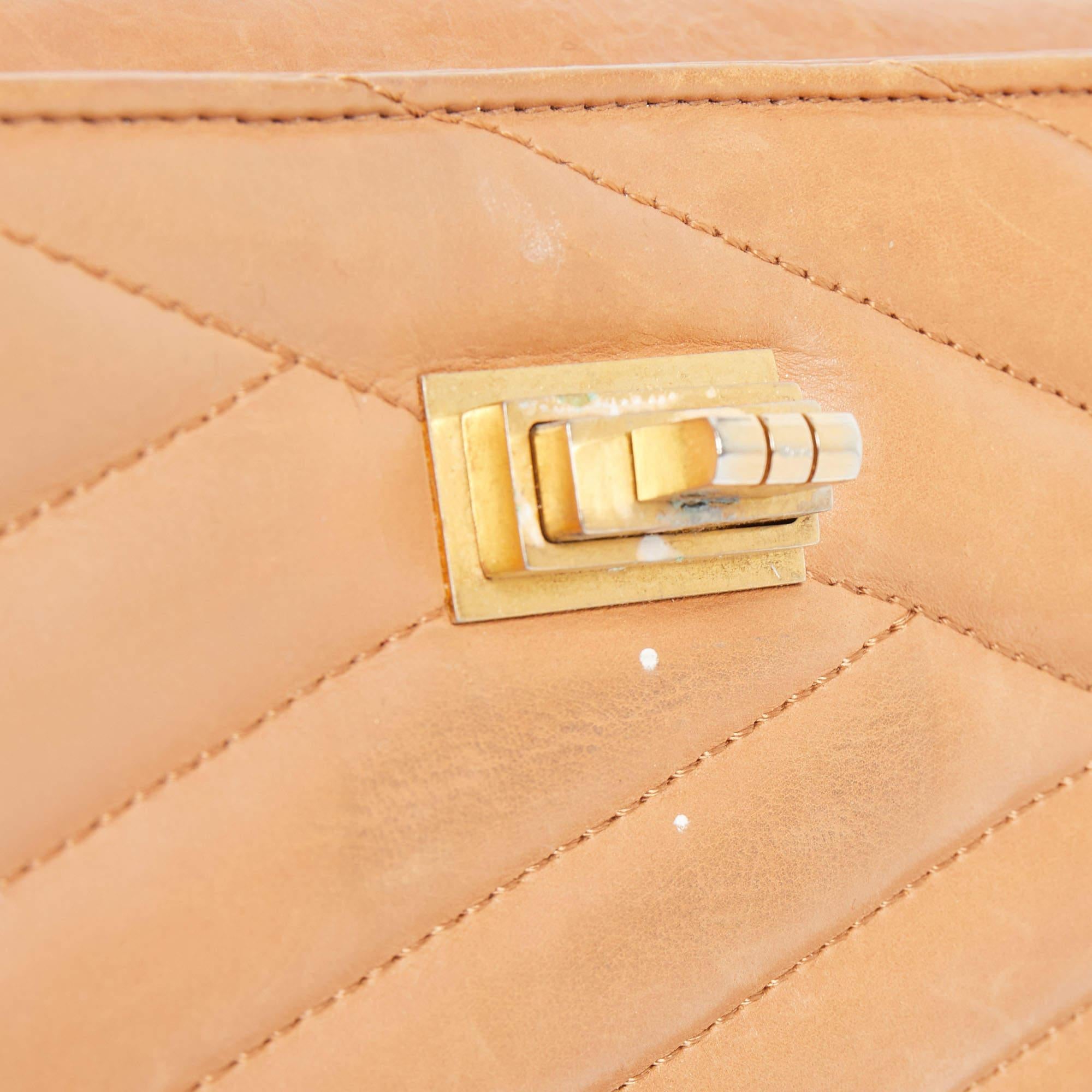 Chanel Brown Chevron Leather Medium Gabrielle Flap Bag 11