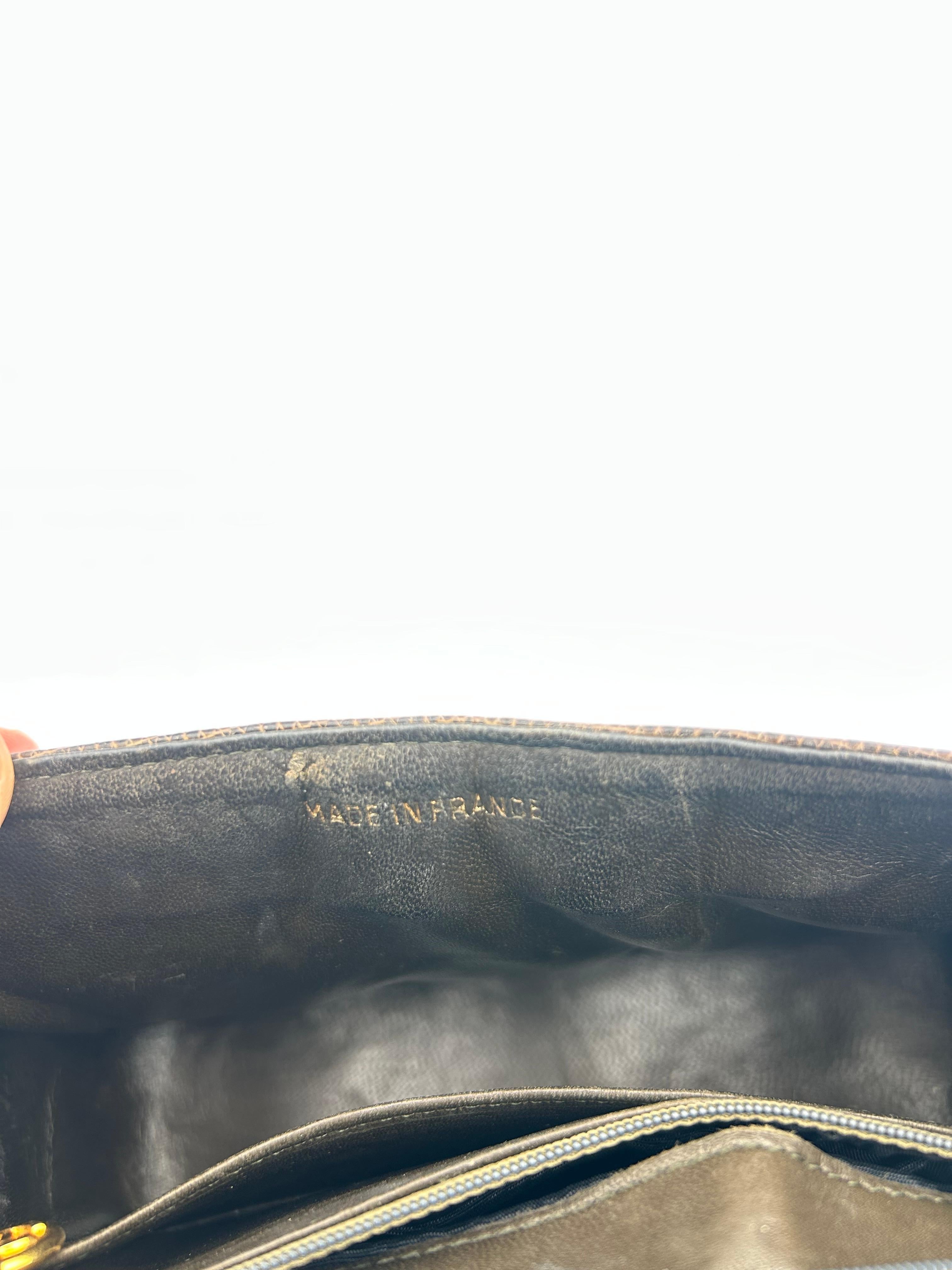 Chanel Brown Classic Lizard Leather Flap Bag 1996 For Sale 9